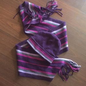 Matching hat and scarf